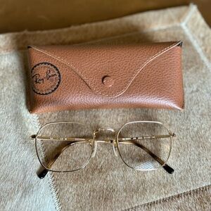 Ray-Ban Gold Frame Glasses